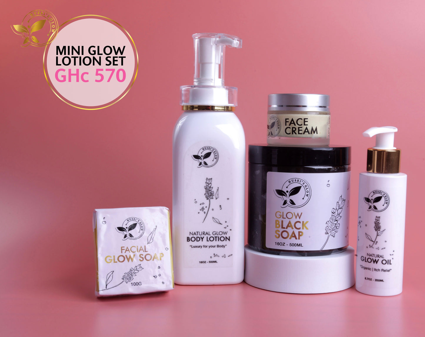 Mini natural glow lotion set